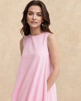 Women's Pink Sleeveless Dress