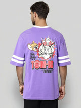 Men's Oversized Tom & Jerry Printed Round Neck Tshirt