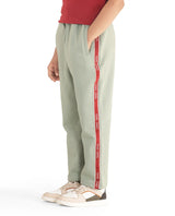 Boys Green Casual Regular Fit Solid Track Pant