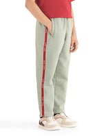 Boys Green Casual Regular Fit Solid Track Pant