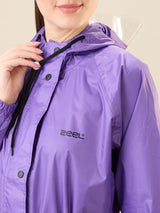 Women's Purple Button Raincoat