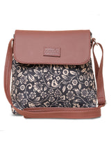 Women's Black Vegan Leather Finish Sling Bag - 5.6L