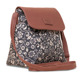 Women's Black Vegan Leather Finish Sling Bag - 5.6L