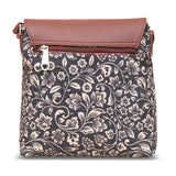 Women's Black Vegan Leather Finish Sling Bag - 5.6L