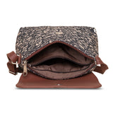 Women's Black Vegan Leather Finish Sling Bag - 5.6L