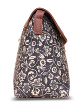 Women's Black Vegan Leather Finish Sling Bag - 5.6L