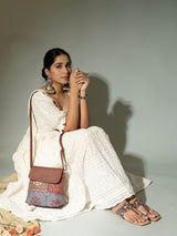 Women's Multicolor Vegan Leather Finish Sling Bag - 5.6L