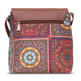 Women's Multicolor Vegan Leather Finish Sling Bag - 5.6L