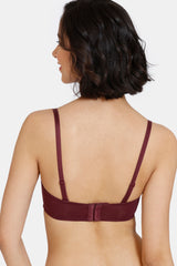 Women's Purple Beautiful Basics Padded Wired 3/4th Coverage Strapless Bra