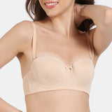 Women's Skin Beautiful Basics Padded Wired 3/4th Coverage Strapless Bra
