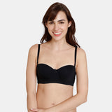 Women's Black Beautiful Basics Padded Wired Medium Coverage Strapless Bra
