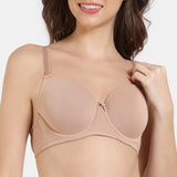 Women's Skin Padded Wired 3/4Th Coverage Tshirt Bra