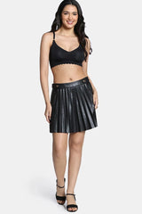 Women's Black Seamless Collective Padded Non Wired 3/4Th Coverage Bralette