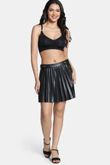 Women's Black Seamless Collective Padded Non Wired 3/4Th Coverage Bralette