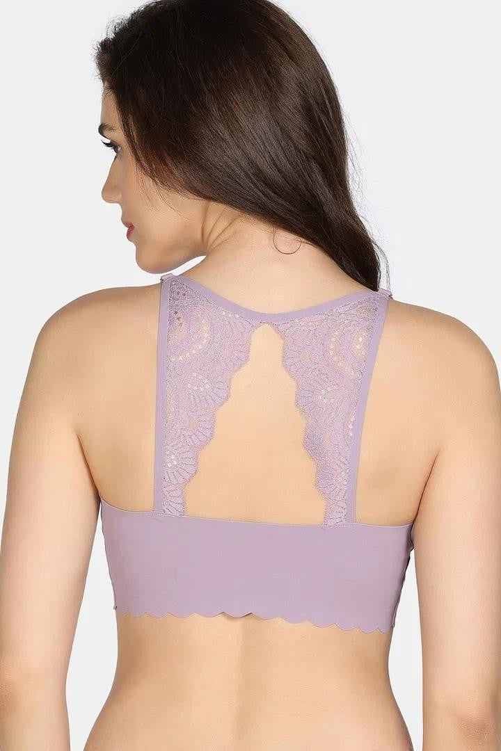 Women's Purple Seamless Collective Padded Non Wired 3/4Th Coverage Bra