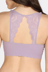Women's Purple Seamless Collective Padded Non Wired 3/4Th Coverage Bra