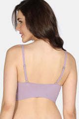 Women's Purple Seamless Collective Padded Non Wired 3/4Th Coverage Bra