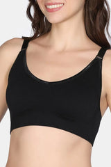 Women's Black Padded Non Wired Full Coverage Tshirt Bra