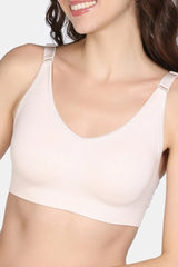 Women's Pink Padded Non Wired Full Coverage Tshirt Bra