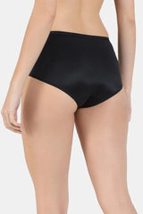 Women's Black Marshmellow Mid Rise Full Coverage Hipster Panty