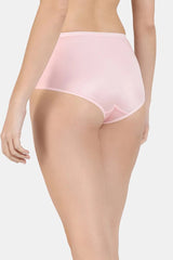 Women's Pink Marshmellow Mid Rise Full Coverage Hipster Panty