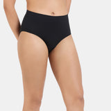Women's Black Full Coverage Cotton Panty - Set of 3