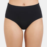 Women's Black Full Coverage Cotton Panty - Set of 3