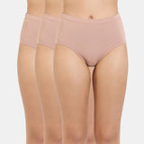 Women's Skin High Rise Full Coverage Hipster Panty - Set of 3