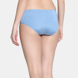 Women's Blue Shimmering Secrets Low Rise Full Coverage Hipster Panty
