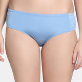 Women's Blue Shimmering Secrets Low Rise Full Coverage Hipster Panty