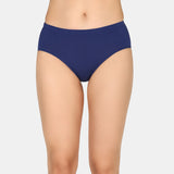 Women's Blue Full Coverage Medium Rise Hipster Panty - Set of 3