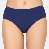 Women's Blue Full Coverage Medium Rise Hipster Panty - Set of 3