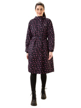Women's Pink Button Raincoat