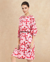 Women's Multicolor Three Quarter Sleeves Dress