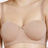 Women's Skin Padded Wired 3/4Th Coverage Multiway Bra