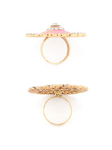 Women's Combo of 2 Ethnic Meenakari & Kundan Adjustable Finger Rings-ZPFK10225