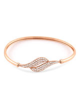 Women's Rose Gold Contemporary Cubic Zirconia Bangle Style Brass Kada
