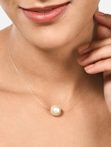 Women's Contemporary Invisible String Magic Floating Pearl Chain-ZPFK10440