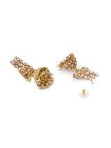 Women's Gold Tone Kundan Choker Necklace Earring Maangtikka and Ring Set