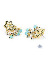 Women's Green Beads & Kundan Traditional Choker Necklace Earring & Ring Set-ZPFK11066