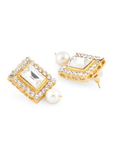 Women's Gold Tone Multistrand Pearls Choker Necklace Earring & Ring Set-ZPFK11456