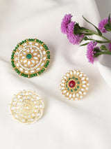Women's Wedding Collection Adjustable Finger Rings - Pack of 3