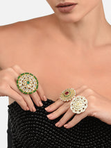 Women's Wedding Collection Adjustable Finger Rings - Pack of 3