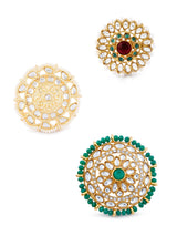 Women's Wedding Collection Adjustable Finger Rings - Pack of 3