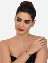 Women's Rose Gold Contemporary Cubic Zirconia Mangalsutra Bracelet-ZPFK12638