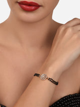 Women's Rose Gold Contemporary Cubic Zirconia Mangalsutra Bracelet