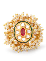 Women's Set of 3 Multicolor Traditional Kundan Adjustable Finger Rings-ZPFK12770