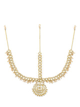 Women's Gold Tone Kundan Bridal MathaPatti Style Maangtikka-ZPFK13113