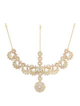 Women's Gold Tone Kundan Bridal MathaPatti Style Maangtikka-ZPFK13116