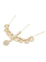 Women's Gold Tone Kundan Bridal MathaPatti Style Maangtikka-ZPFK13116